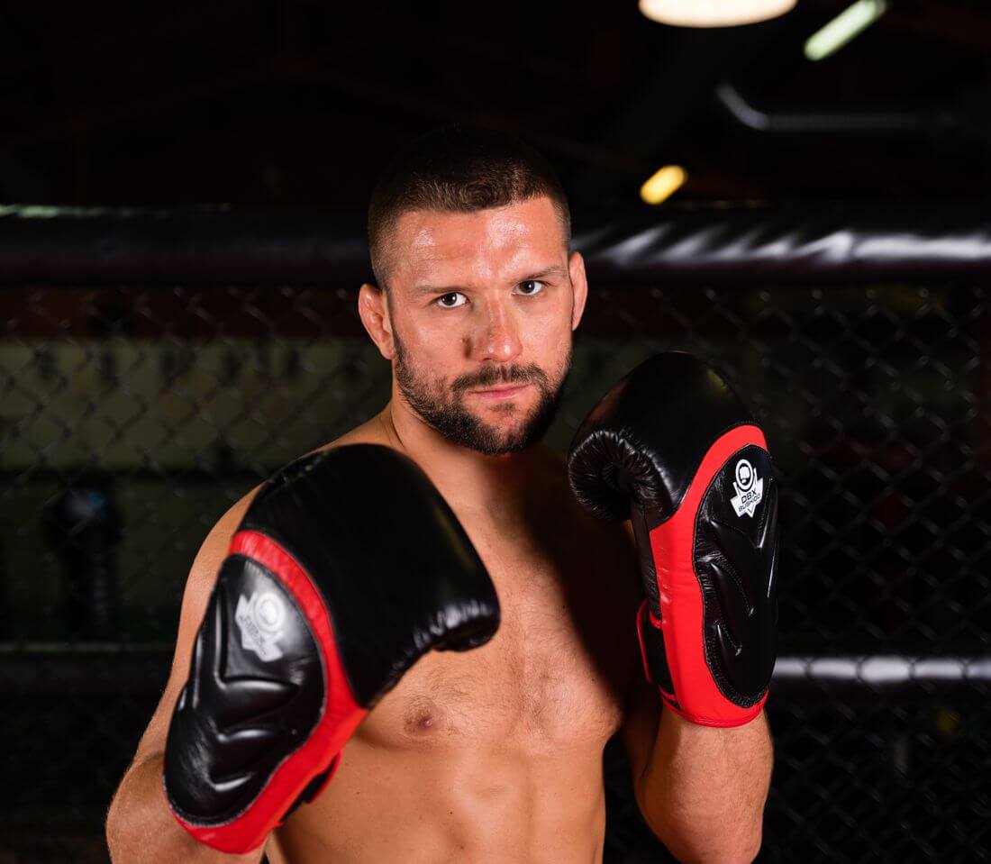 RĘKAWICE BOKSERSKIE MUAY THAI KICKBOXING SKÓRA SPARINGOWE SKÓRZANE 10 OZ Marka DBX BUSHIDO