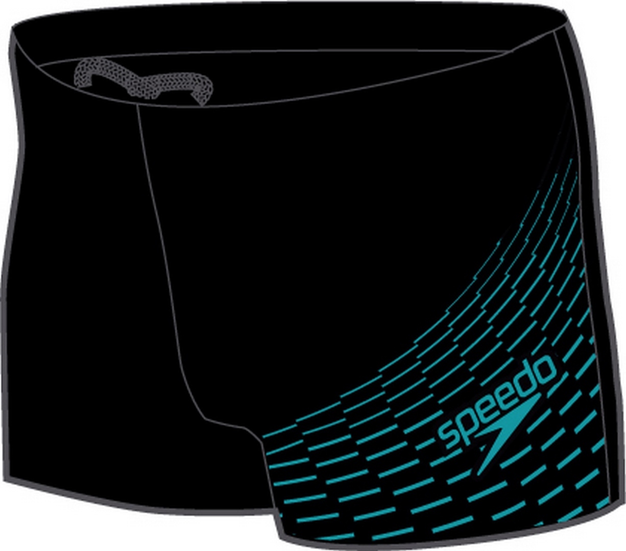 Plavkové šortky Speedo Medley Logo Short Am 32 Black/aquarium
