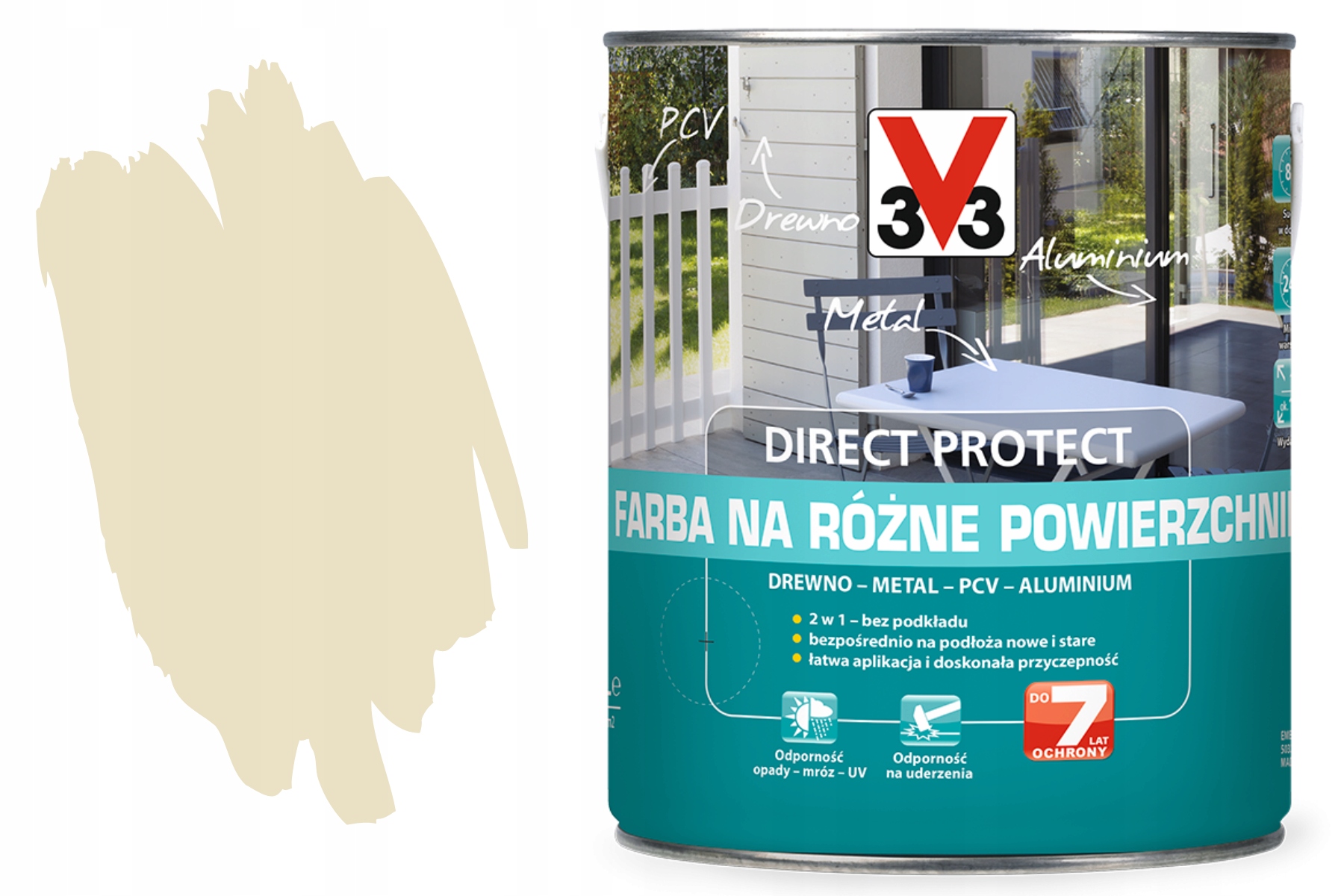 3V3 Farba Różne Powierzchnie Do Metalu Drewna Antykoryzjna Rdze 1015 Satyna