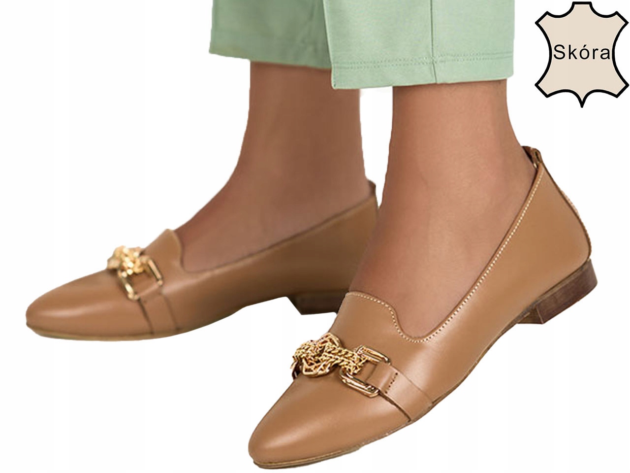 LORDSY DAMSKIE PÓŁBUTY SKÓRZANE Z OZDOBĄ PL r 37