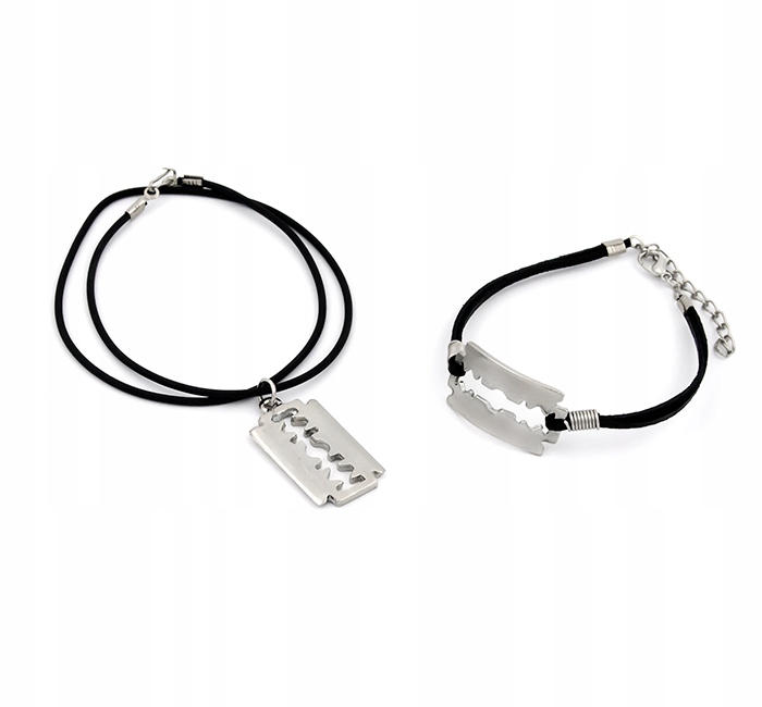 

Komplet żyletka naszyjnik i bransoletka