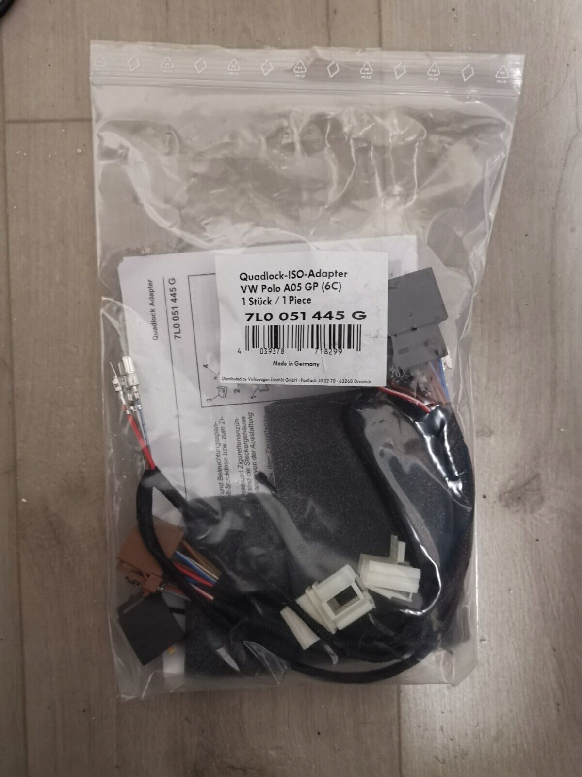 Adaptér Quadlock Iso Volkswagen 7L0051445G