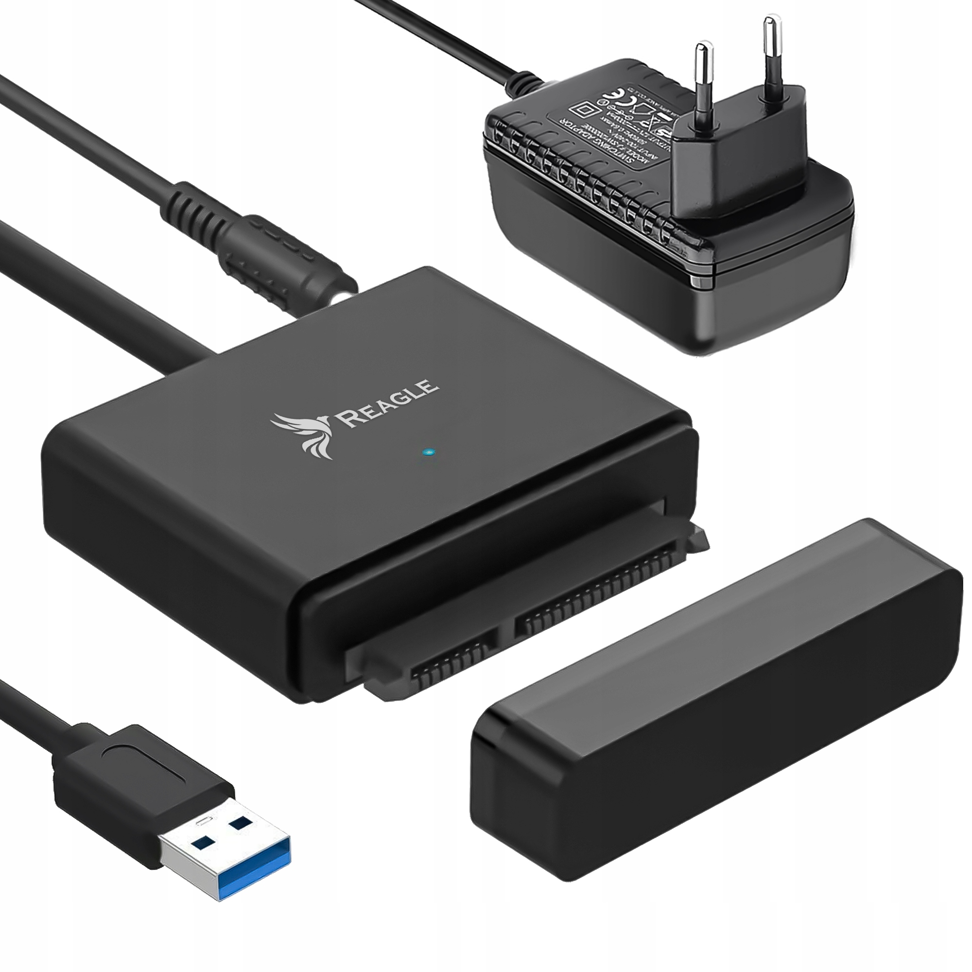 Adapter Sata Usb 3.2 Na Dysk Hdd Ssd 3,5" 2,5" Do 12TB 5Gbps Zasilacz 24W