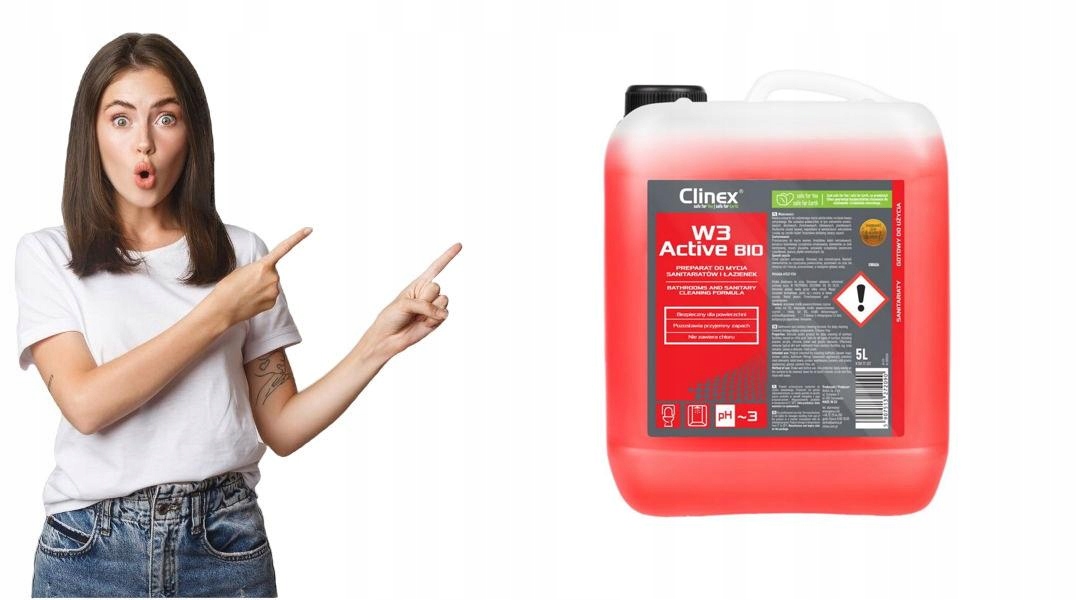 Płyn do łazienek Clinex W3 Active Bio 5L
