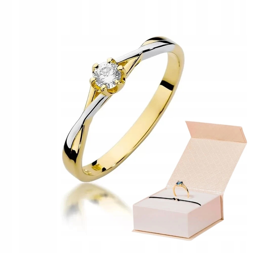 Prstýnek 585 S Diamantem 0,12 ct Zlatý Náramek