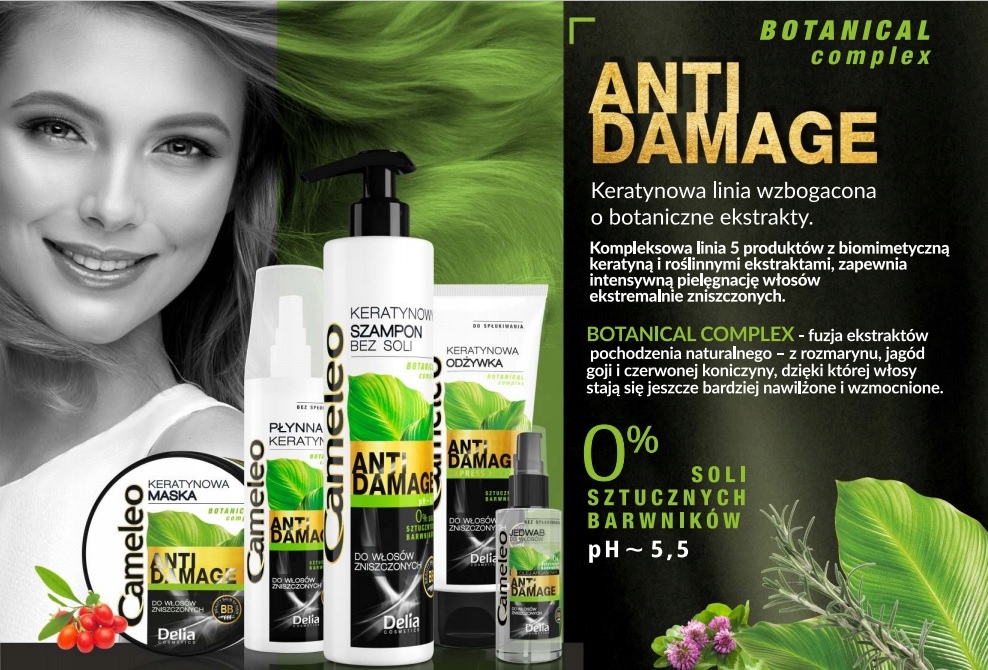 DELIA CAMELEO - JEDWAB DO WŁOSÓW ZNISZCZONYCH 55ml Pojemność 55 ml