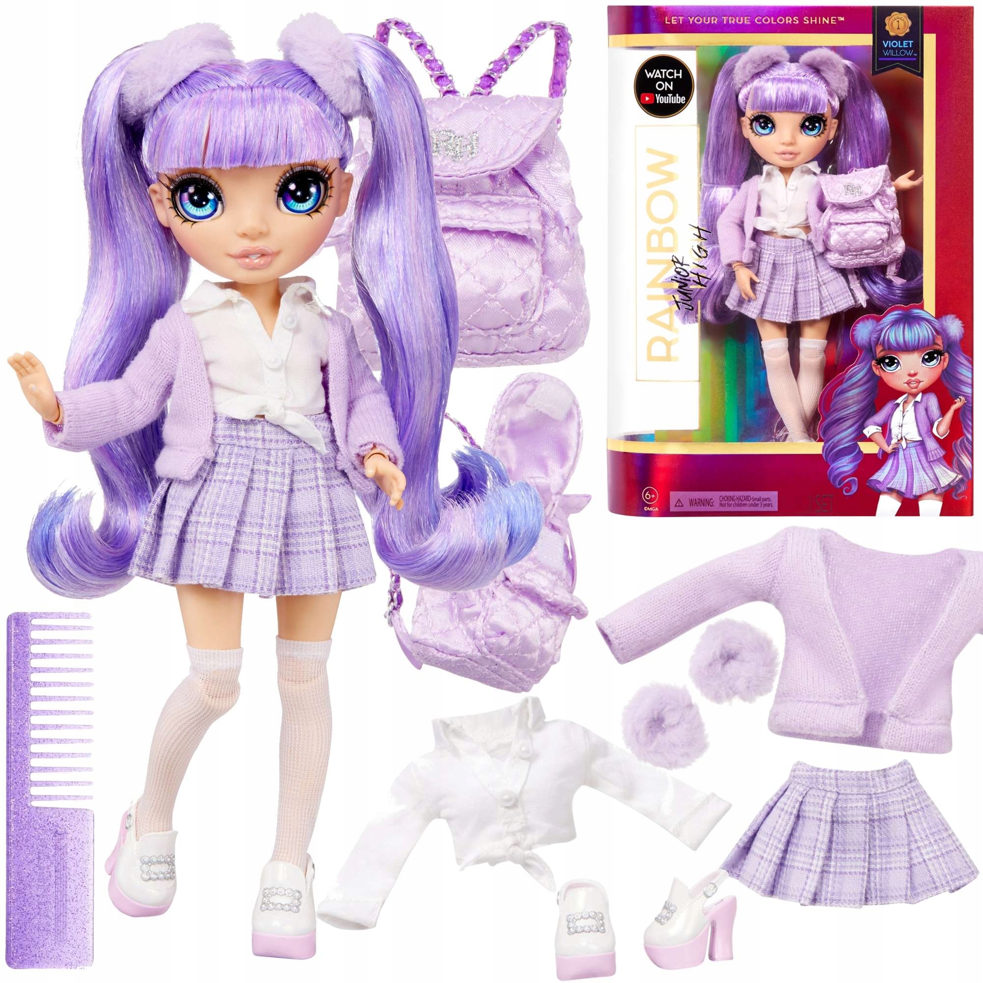 LALKA JUNIOR HIGH RAINBOW HIGH VIOLET WILLOW 22 CM 11842959181