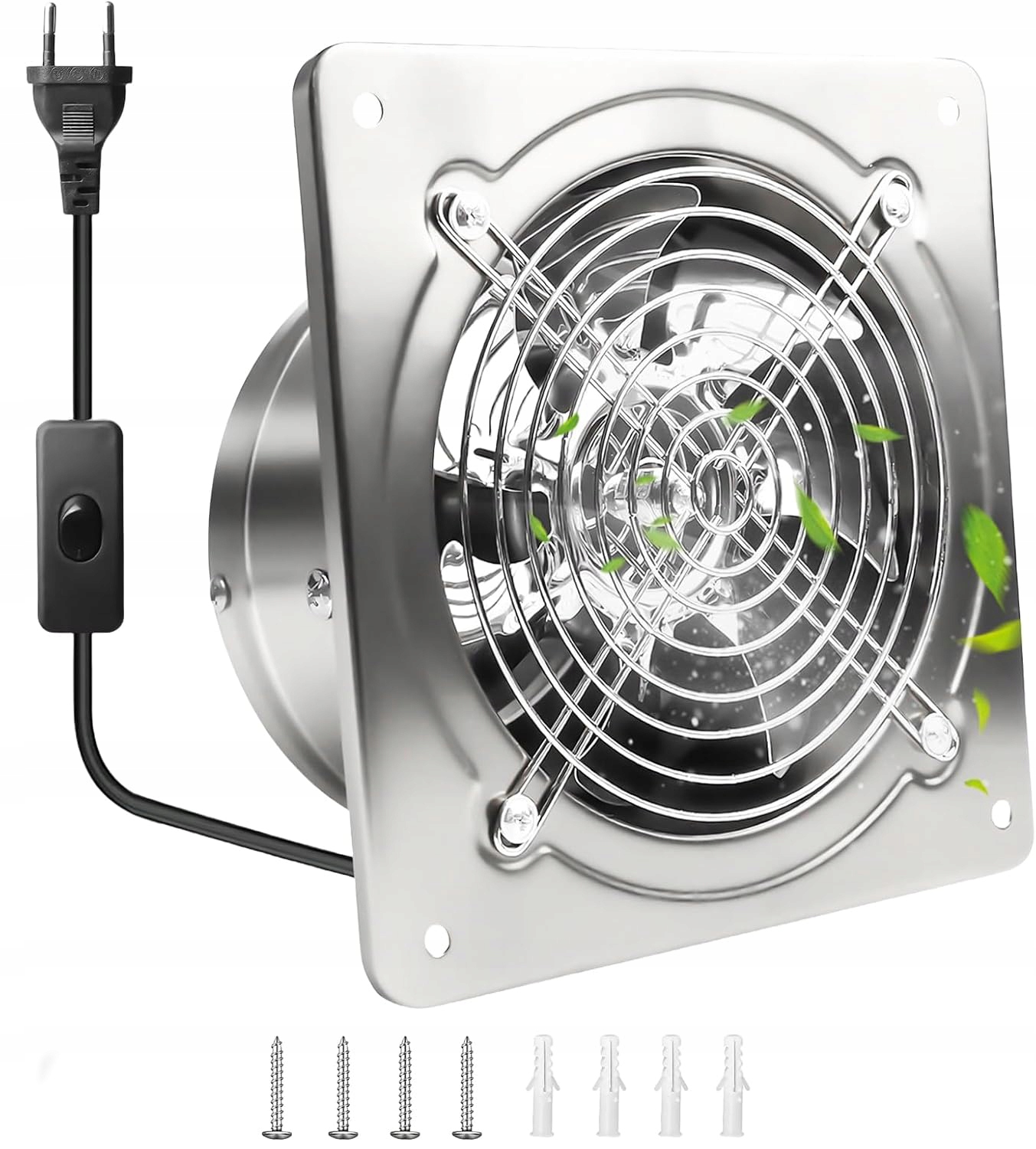 Mocny Wentylator Wyciągowy 150MM Cichy Wydajny 780M³/H Klapa Zwrotna 40dB