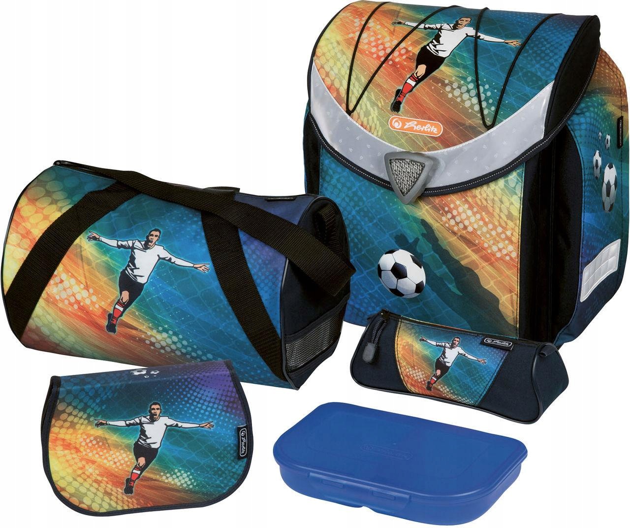 Herlitz Plecak Szkolny Tornister Flexi Plus Goal 4w1 Zestaw