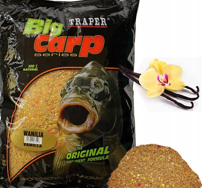 Zanęta Gruba Karpiowa Fluo Traper Big Carp Wanilia 1kg WrocłaW