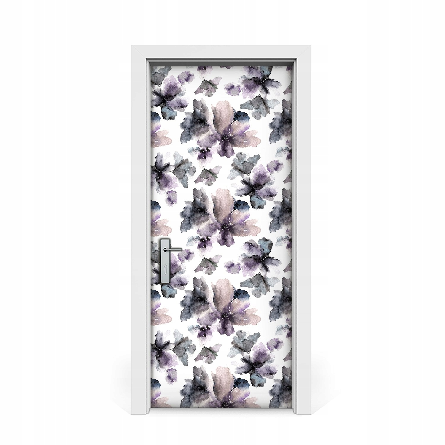 

Naklejka na drzwi okleina Ciemne kwiaty 85x205