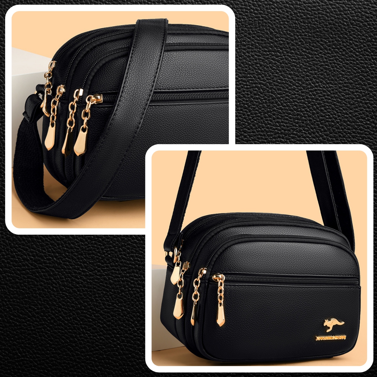 Kuferek mała Torebka listonoszka skórzana na ramię kopertówka damska Kangur Płeć kobieta