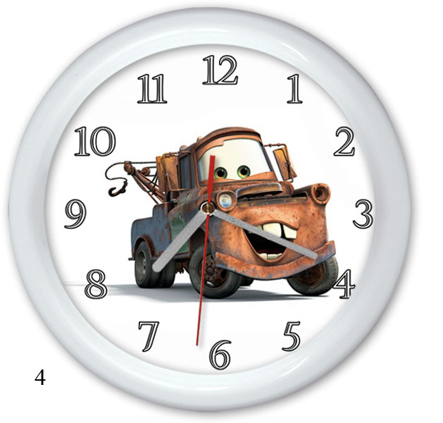 ZEGAR ŚCIENNY PL AUTA AUTKA CARS CAR dla dzieci PL Szerokość całkowita 26 cm