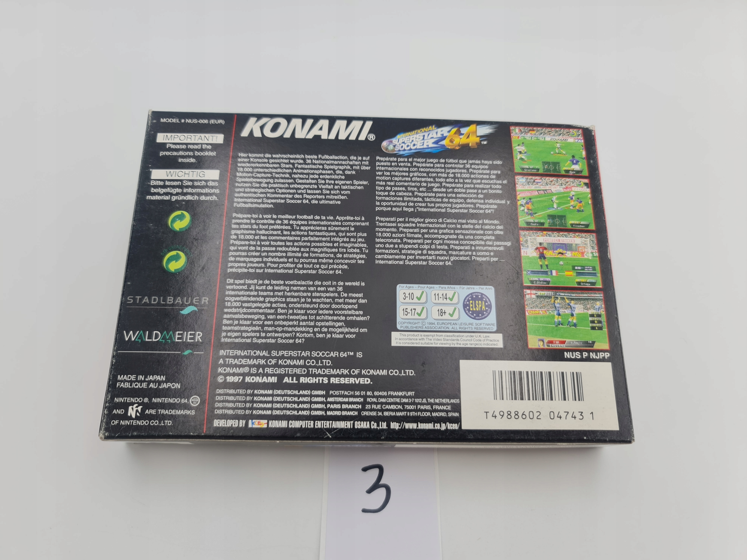 NINTENDO 64 INTERNATIONAL SUPERSTAR SOCCER 64 Producent Nintendo