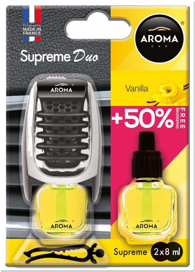 

Aroma Supreme Duo Vanilia Odświeżacz samochodowy