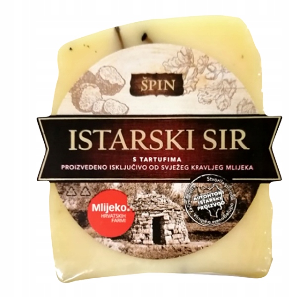 Tvrdý sýr s lanýži Istarski Sir Spin 230 g, kravský