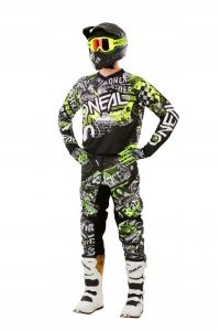 Offroadowe spodnie enduro black neon grafika M/32 Rodzaj Męskie