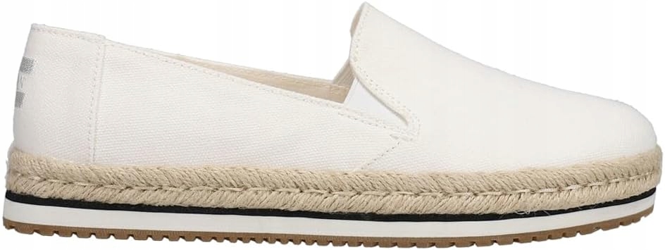 Toms Dámské Bílé Plátěné Espadrilky S Ozdobnou Podrážkou 43,5 6DA