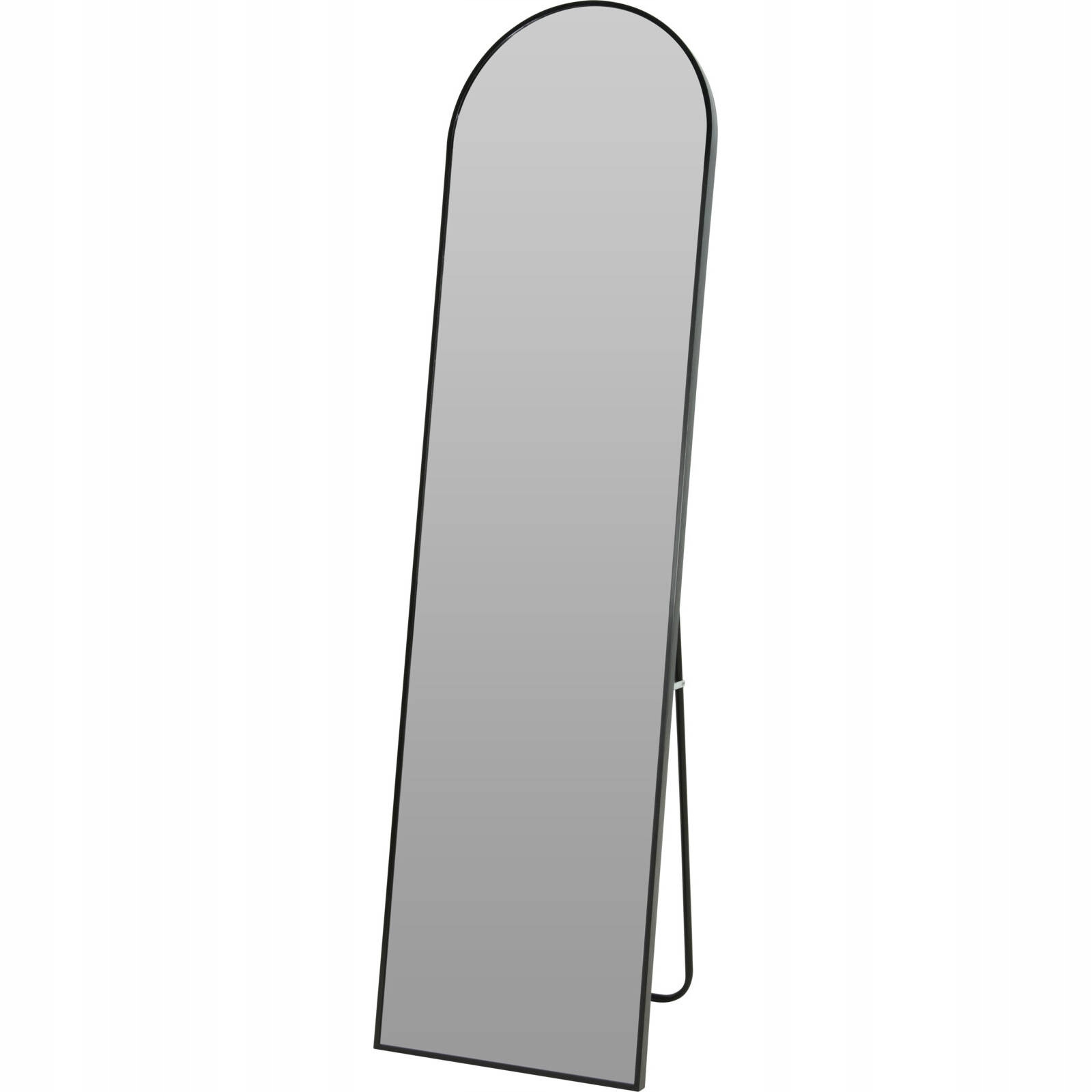 Stojace Zrkadlo S Podperou Zo Skla 42X4X152 CM Čierne