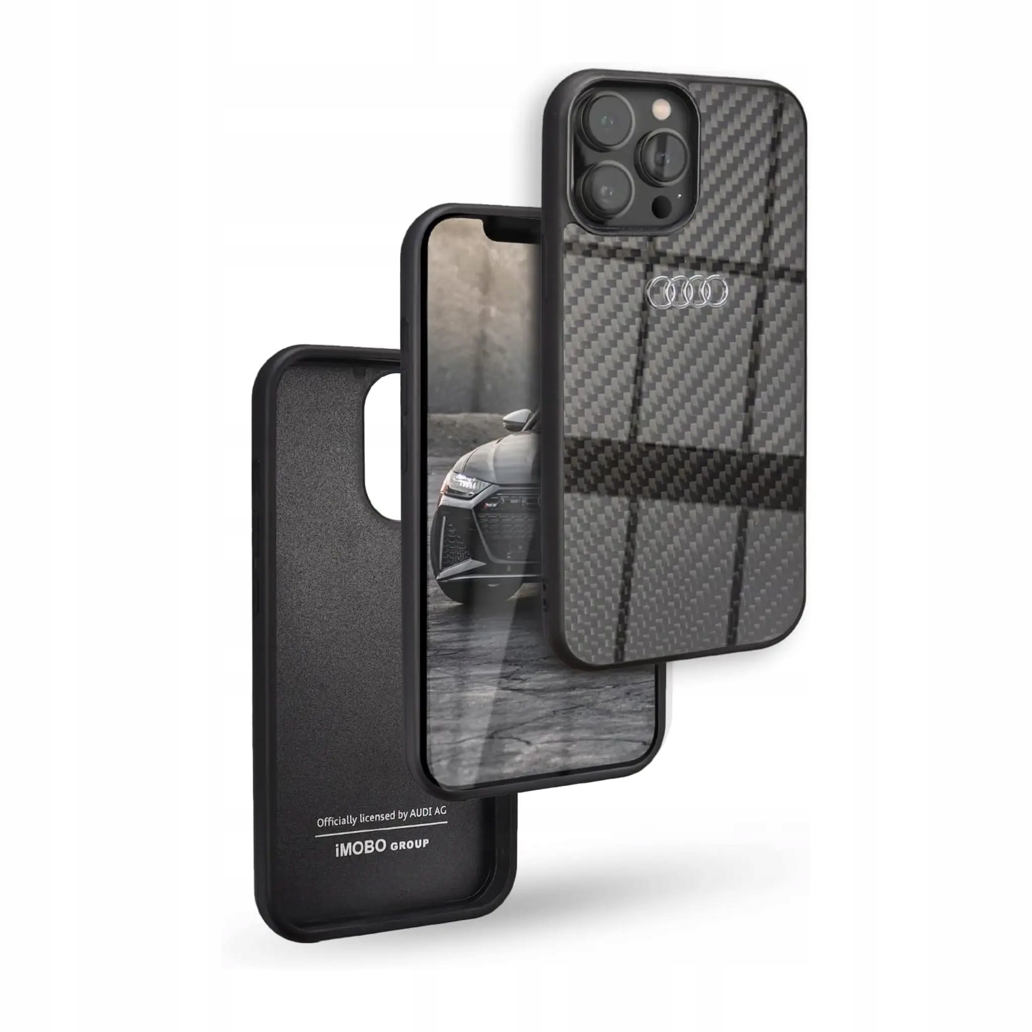 Etui Audi Carbonfaser, czarne iPhone 13 Pro Max