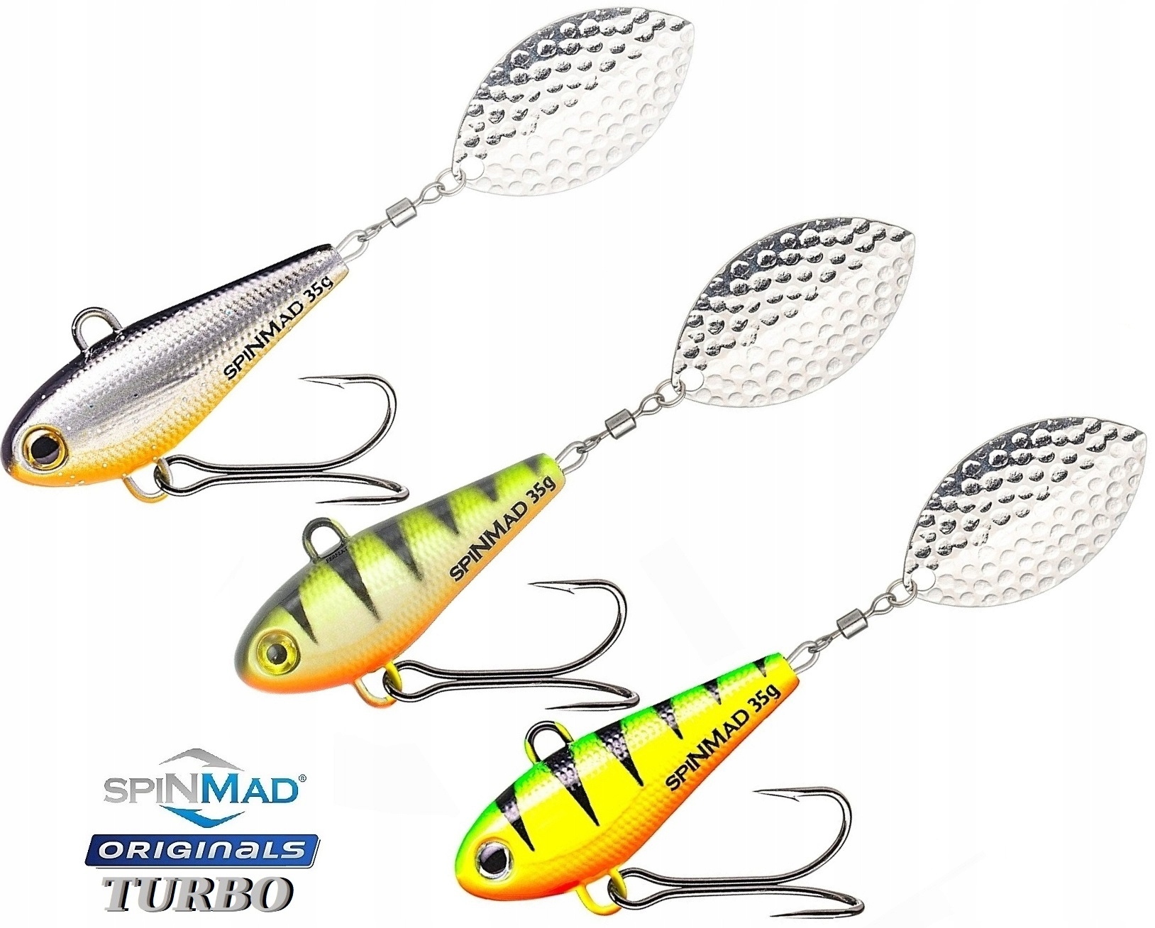 3 x Wirujący Ogonek Spinmad Turbo 35 gr. s.C Na Szczupaki Sandacze Sumy