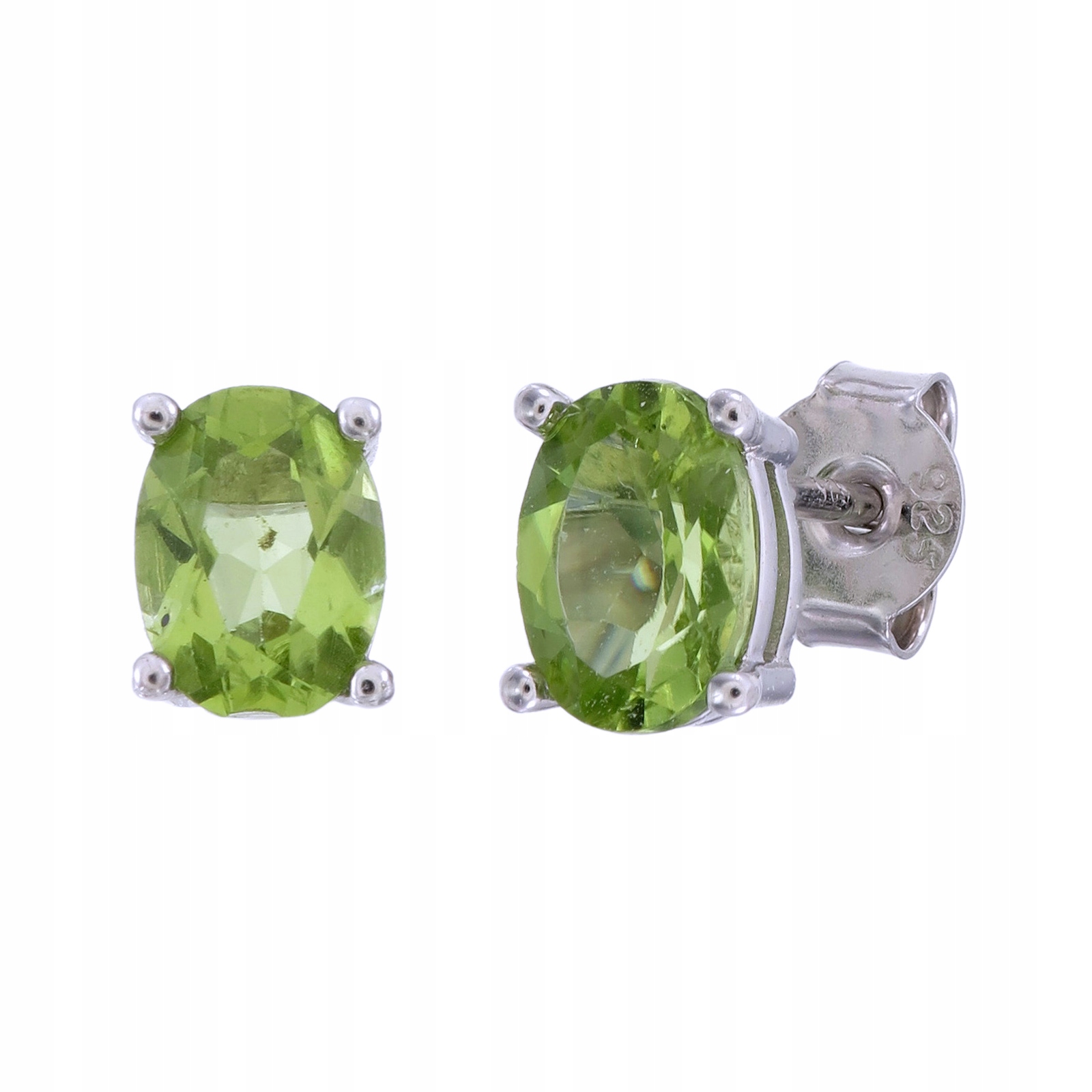 Stříbrné náušnice Ag 925 Zelený Olivín NA2116-E-PE-WP