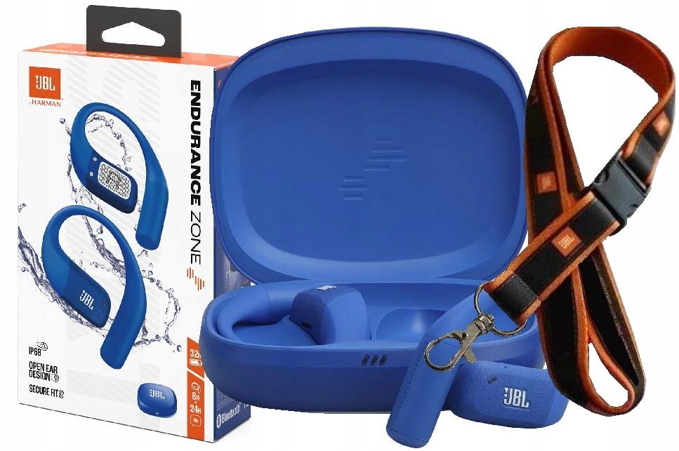 Jbl Endurance Zone Niebieskie Słuchawki Powietrzne do 32 Godz