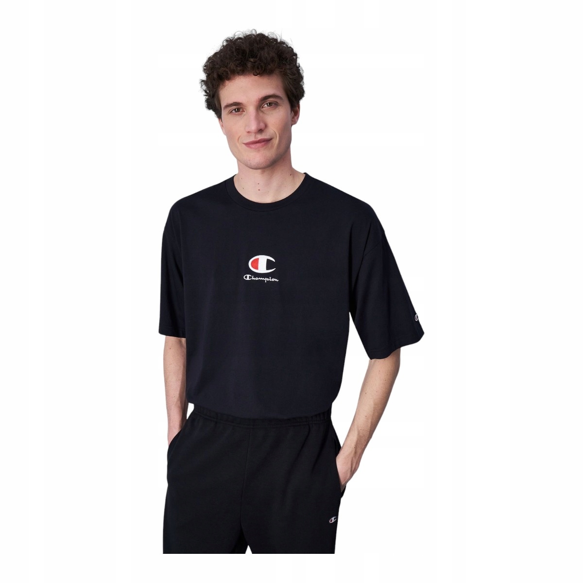 Champion Pánské Tričko Crewneck Tričko Černé vel. L