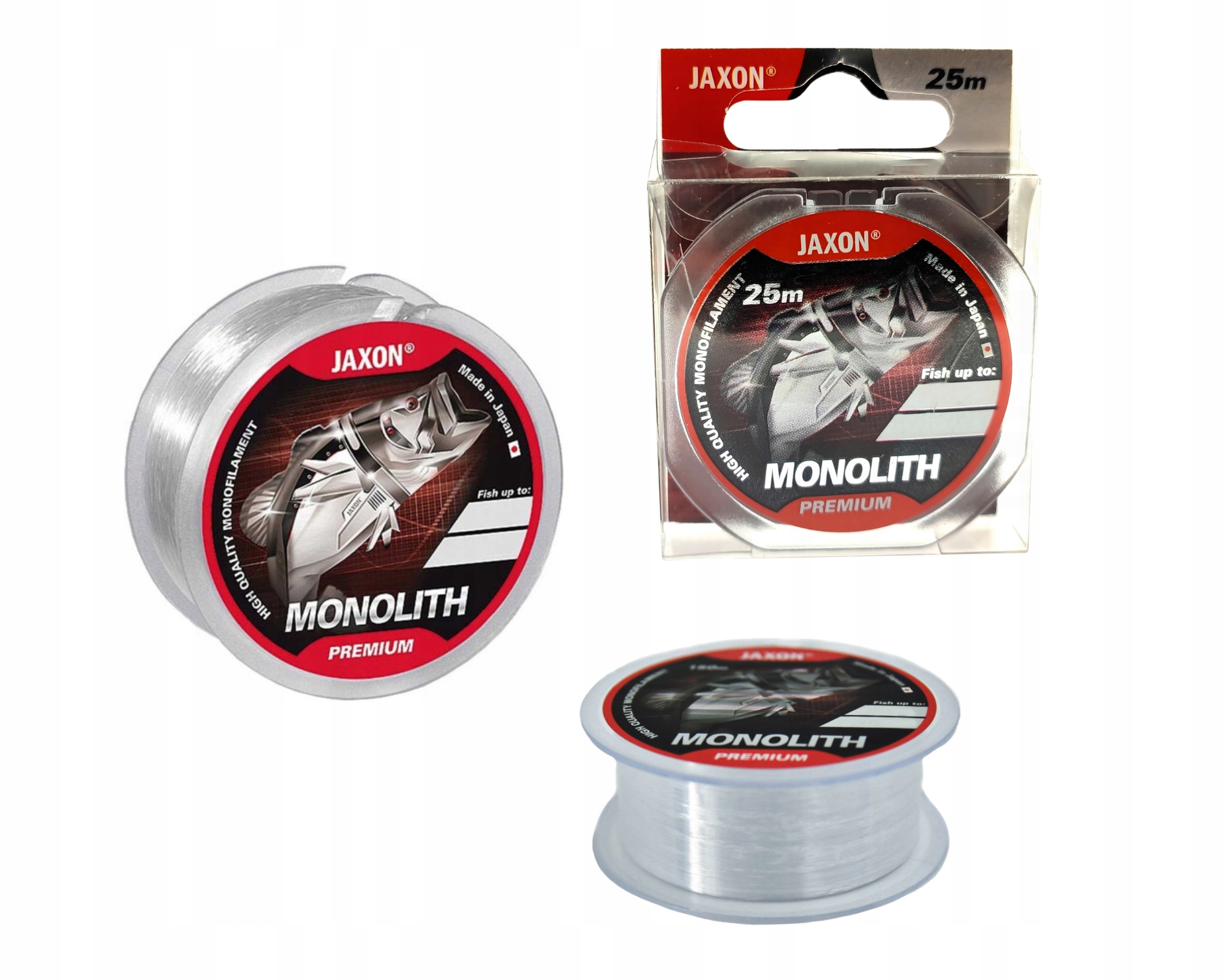 Przezroczysta żyłka przyponowa Jaxon Monolith Premium 0,12 mm, 25m