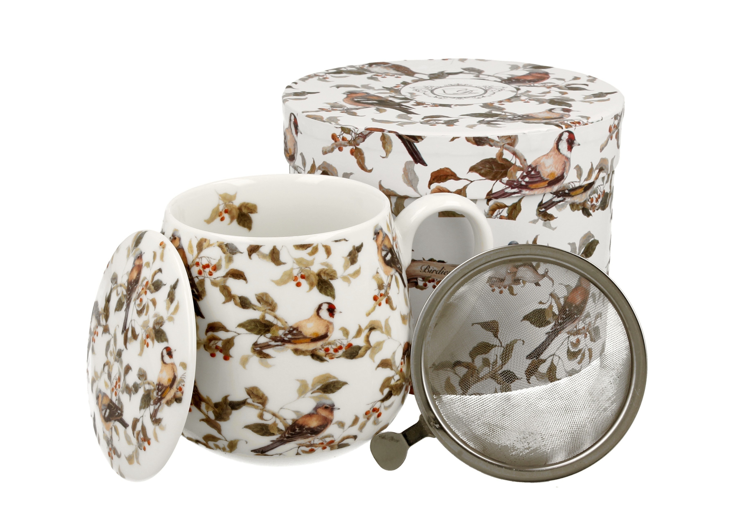 

Kubek zaparzacz baryłka porcelana 430 ml Ptaszki
