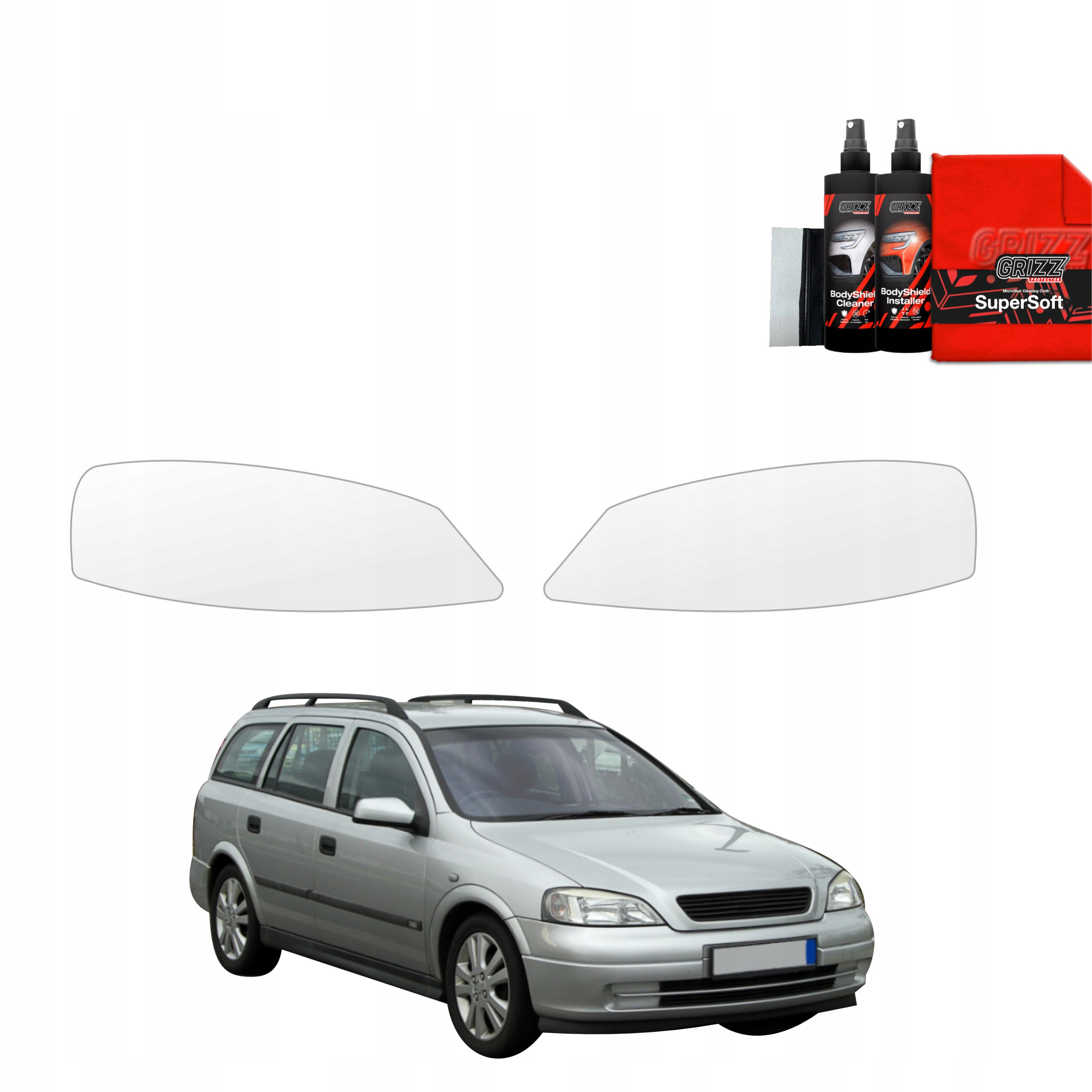2v1 Fólie na světlomety pro Opel Astra G Kombi (1998-2009)