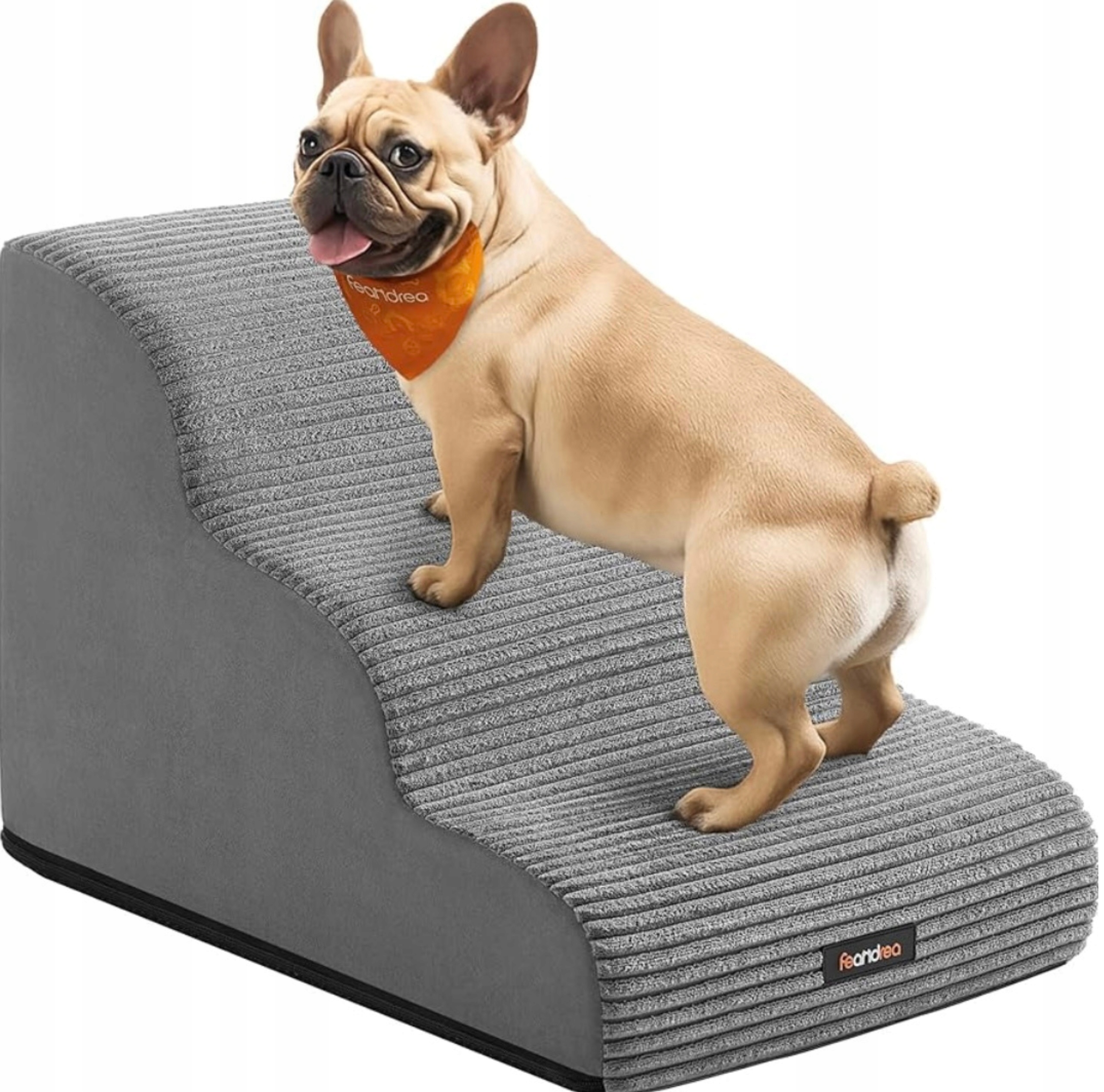 Levně Schody pro psa šedé 3-stupňové, voděodolné