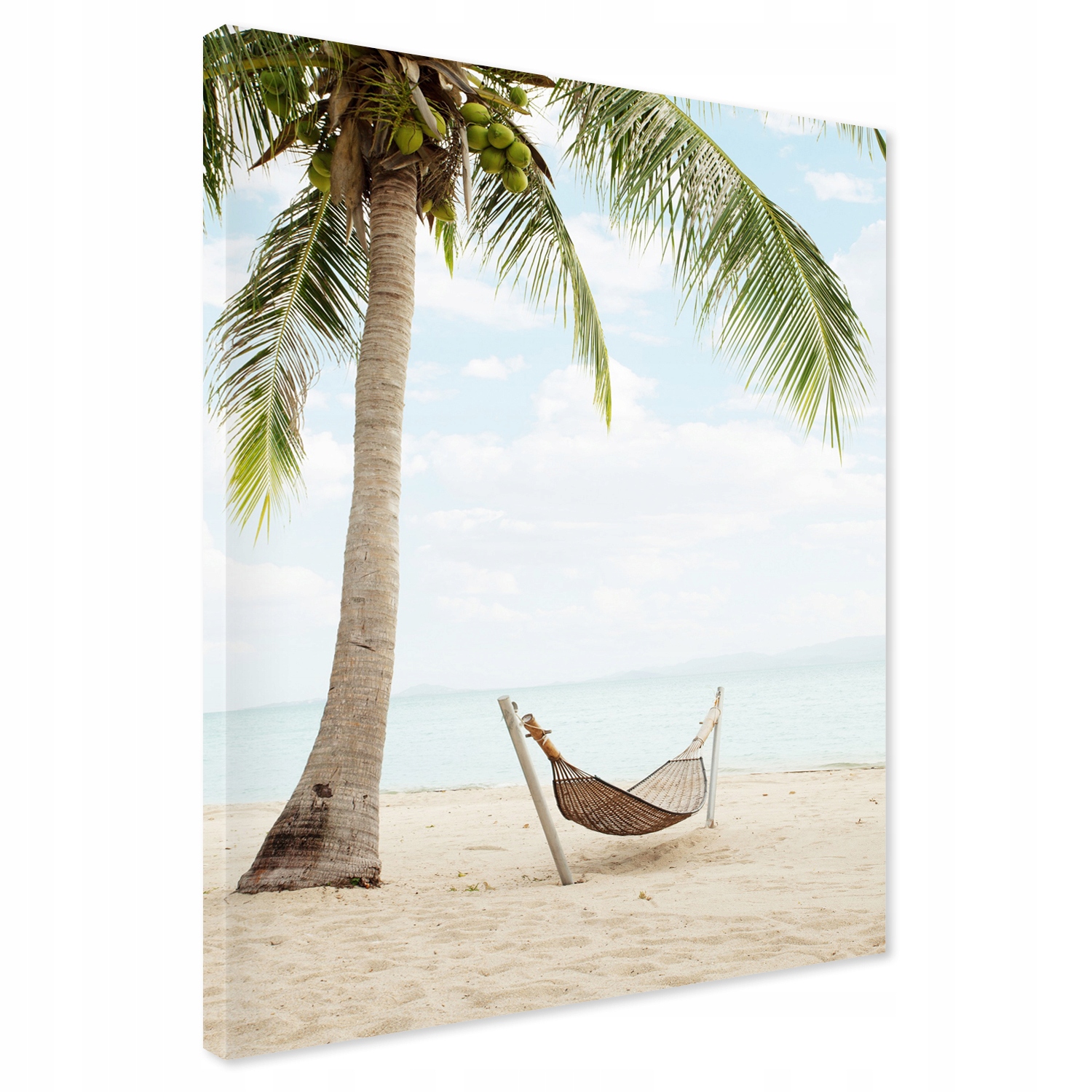 

Obraz na płótnie palma hamak plaża 50x70