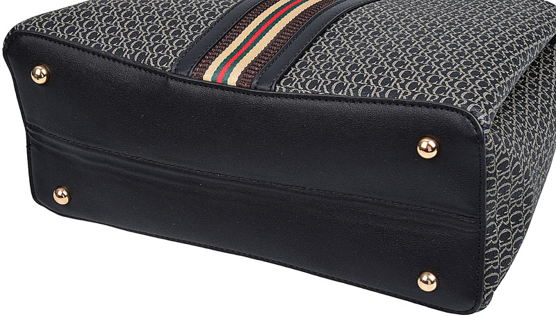 GALLANTRY elegancka TOREBKA damska KUFEREK pasek monogram LOGO Kolor czarny