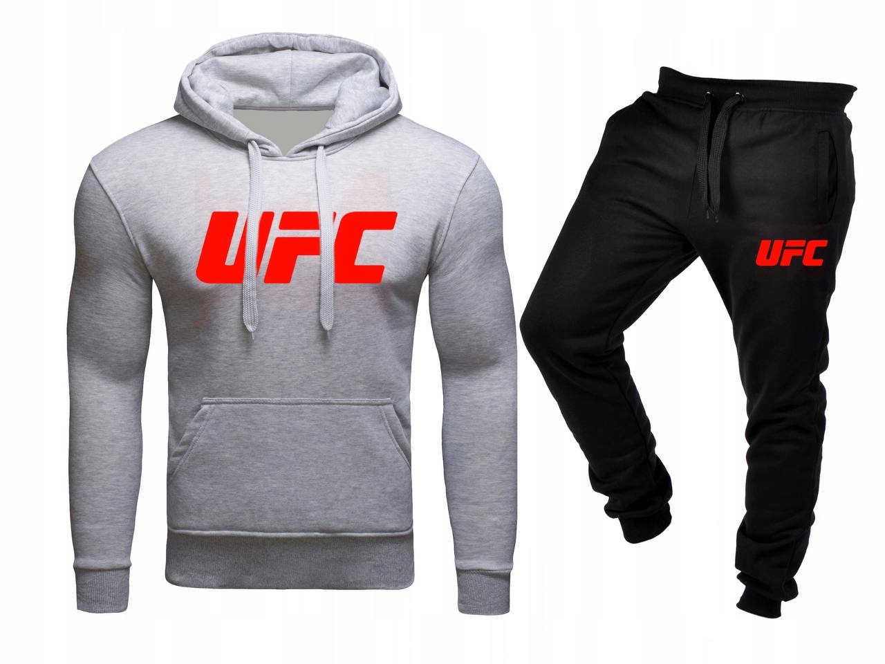Tepláková Souprava Teplákovka Ufc Mikina A Kalhoty Šedá Černá XXL