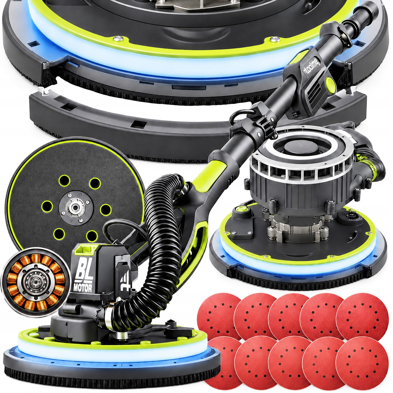 Bruska Žirafa Sádra Hladí Omítku Stěn Omítek Brushless tm252 3,4 kg+Wal