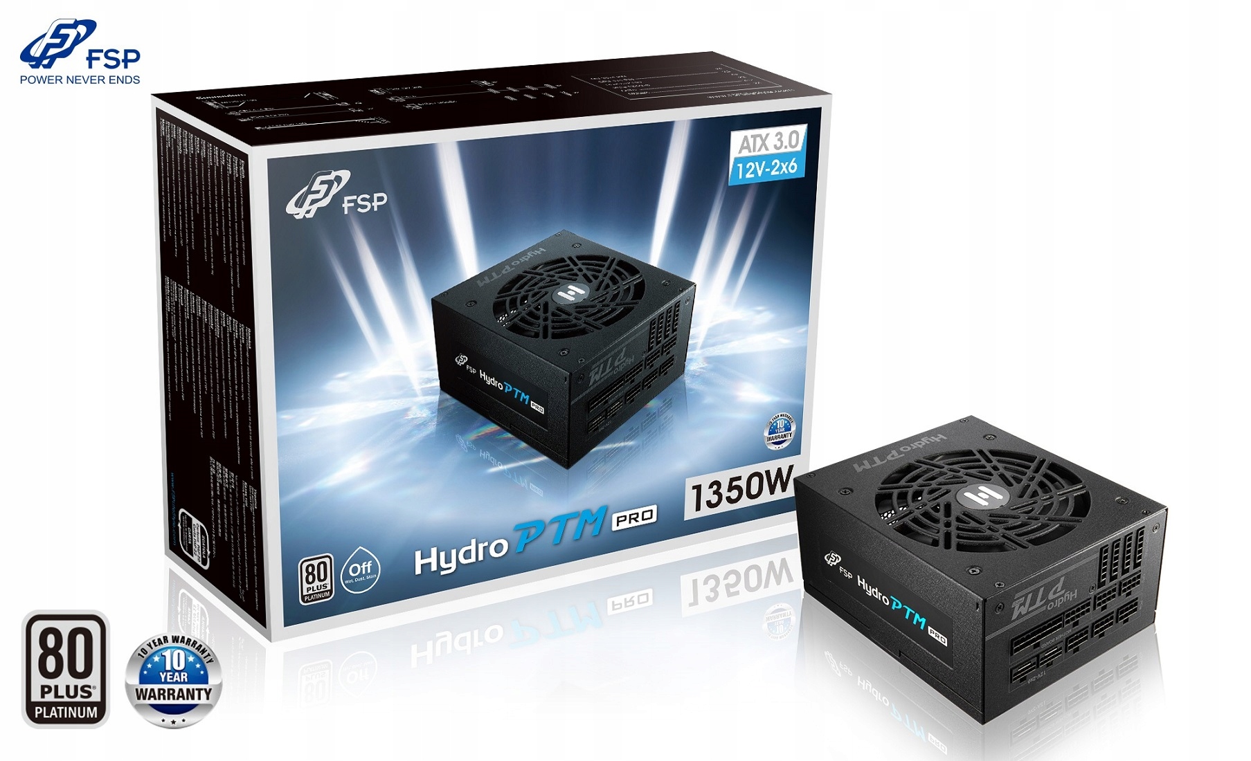 Fsp Hydro Ptm Pro 1350/1350W/ATX 3.0/80PLUS Platinum/Modular/Retail