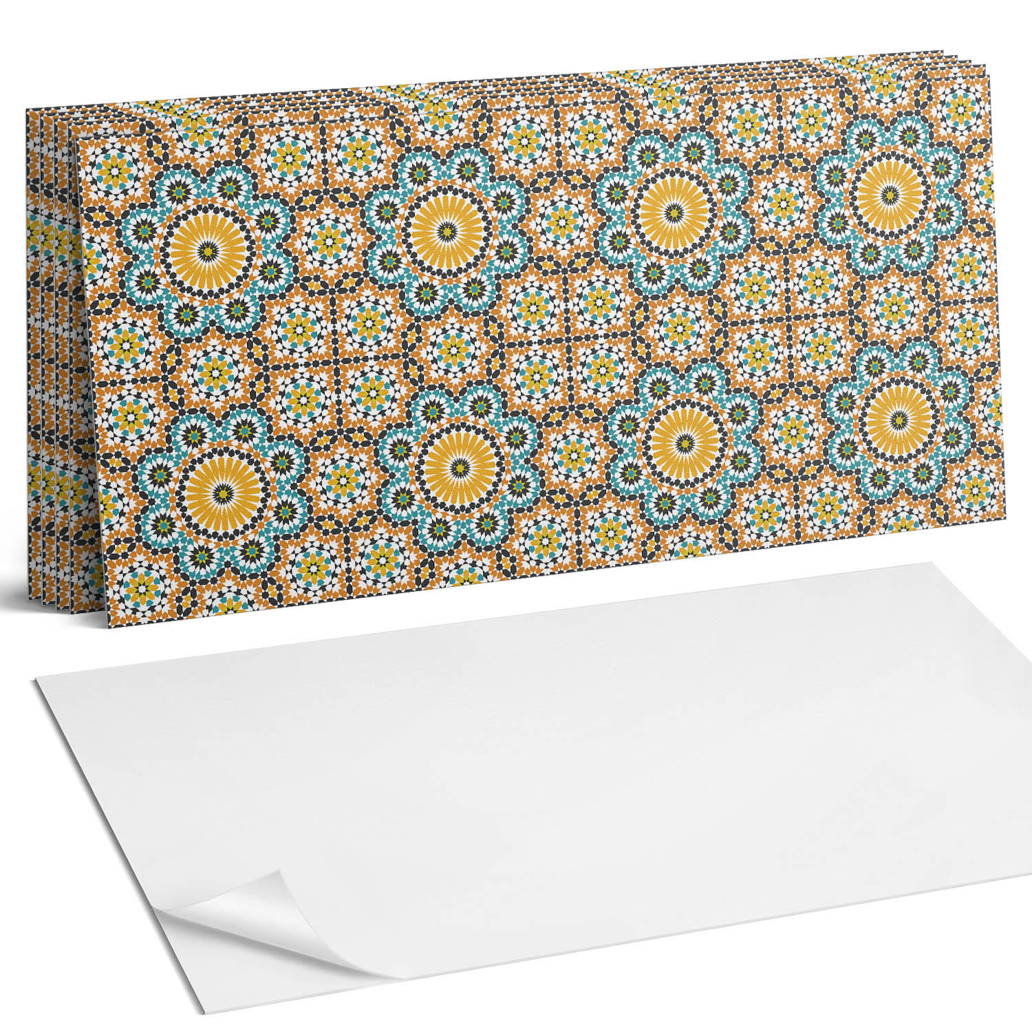 Pvc nástenné dlaždice Kvetinová mozaika v umeleckom štýle 6 x 60 x 30 cm