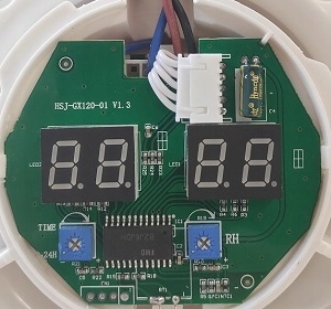 Wentylator łazienkowy EBERG ENSO 100 biały LED czujnik wilgotności Timer Średnica 100 mm