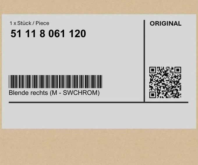 Osłona prawa (M - SWCHROM) BMW 7 G11 G12