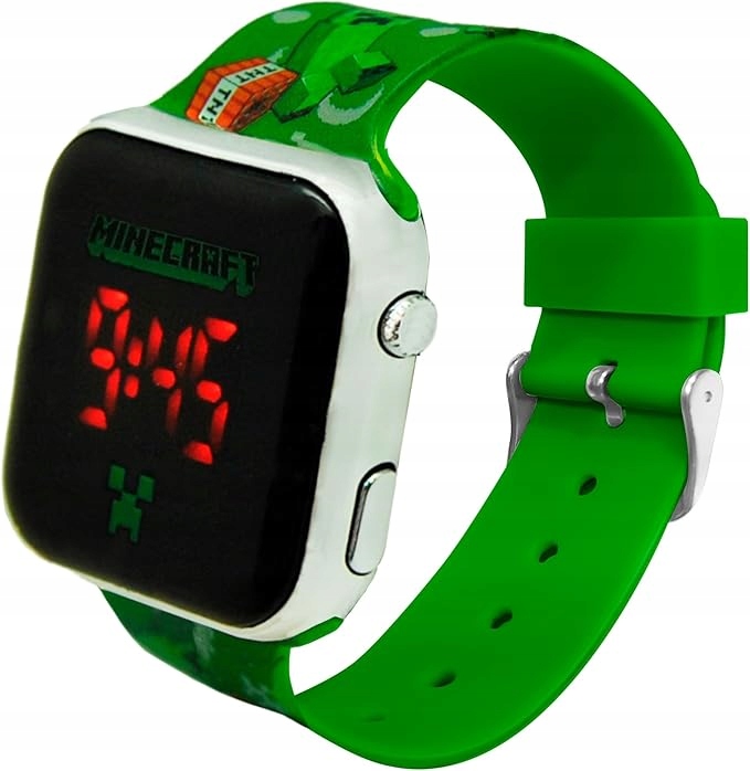 ZEGAREK ELEKTRONICZNY MINECRAFT CYFROWY SMARTWATCH DLA DZIECI Z PASKIEM LED