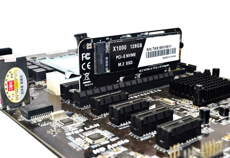 Adapter Pci-e x4 x8 x16 SSD m.2 NVMe Dysk Riser Model m.2 NVMe