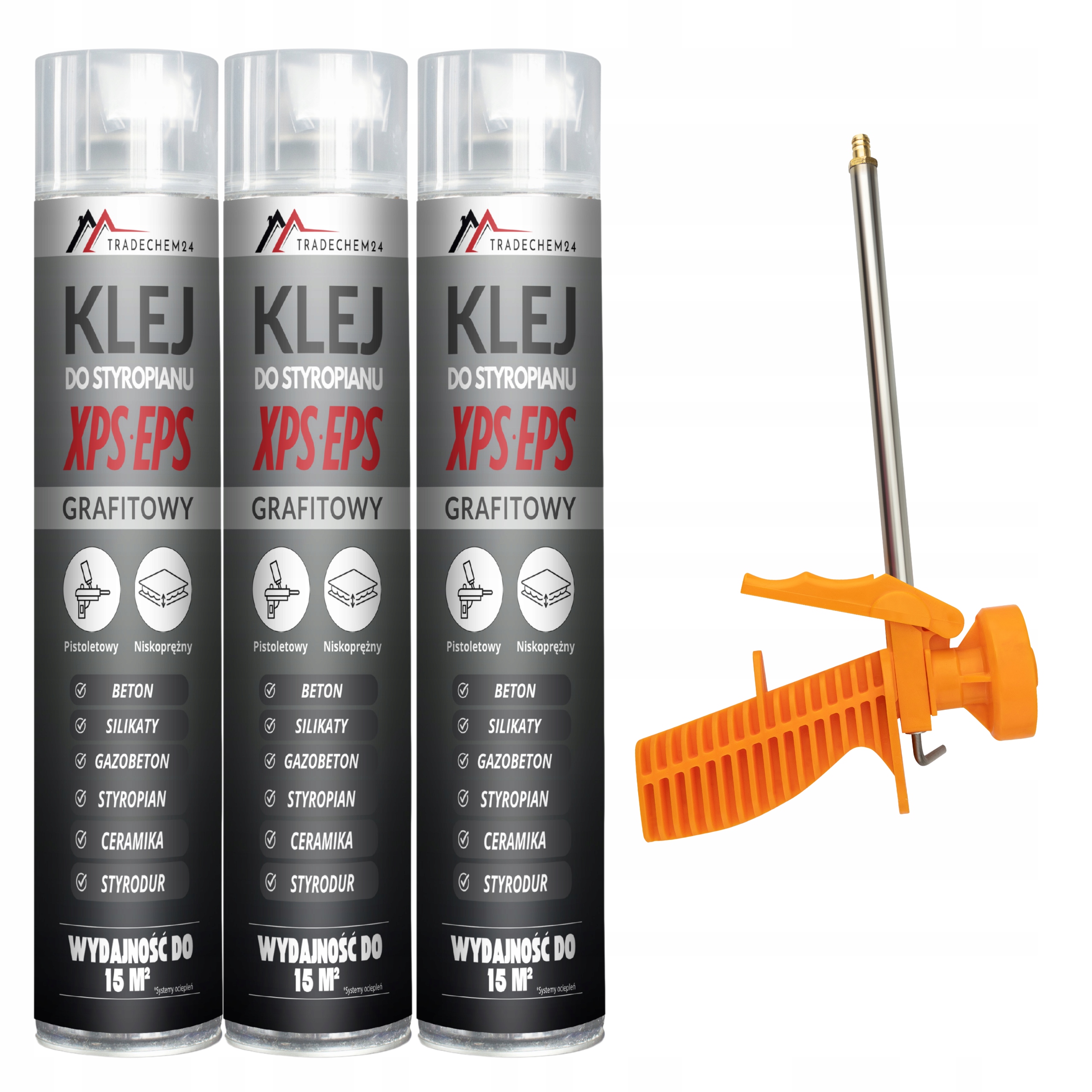 Pianolepidlo Na Polystyren Xps Eps Set 3x790ml Pěna Pistole