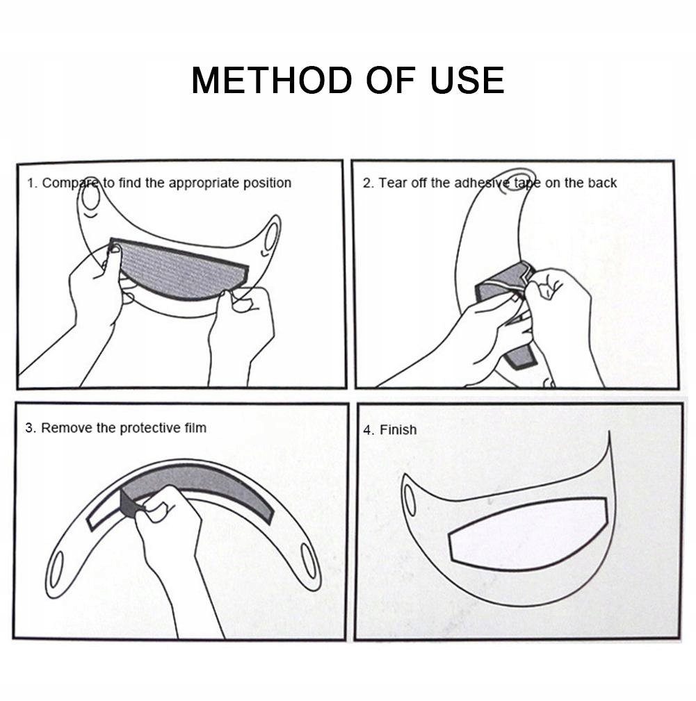 Pinlock do kasku Uniwersalny AntiFog Typ Integralne / Pełne