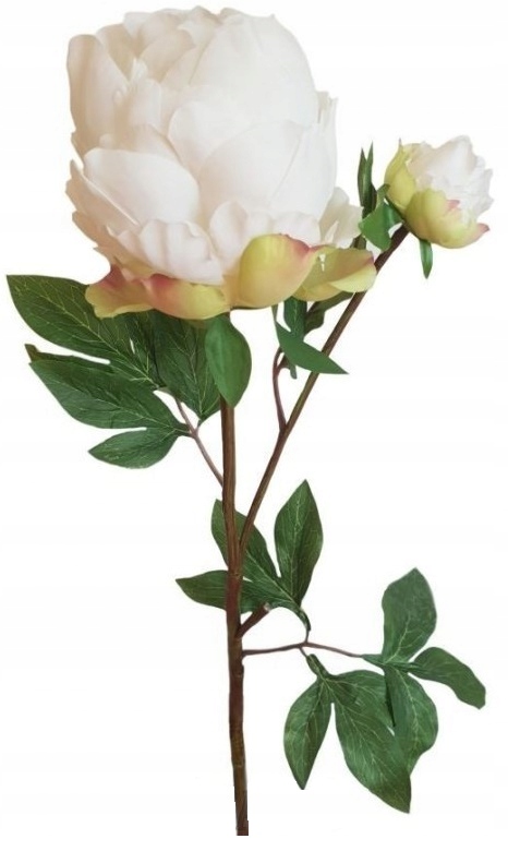 

Sztuczny Kwiat Piwonia Peonia Biała Ślub 90cm