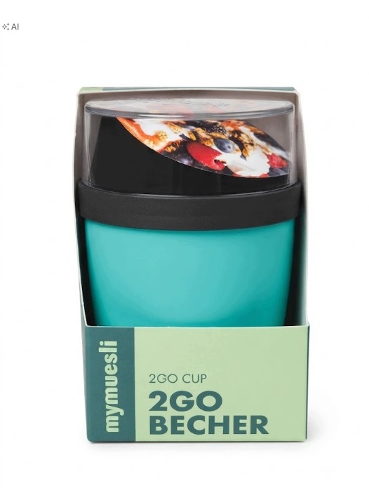 Kubek na Musli Jogurt Mepal mymuesli 2Go Turkusowy 500ml