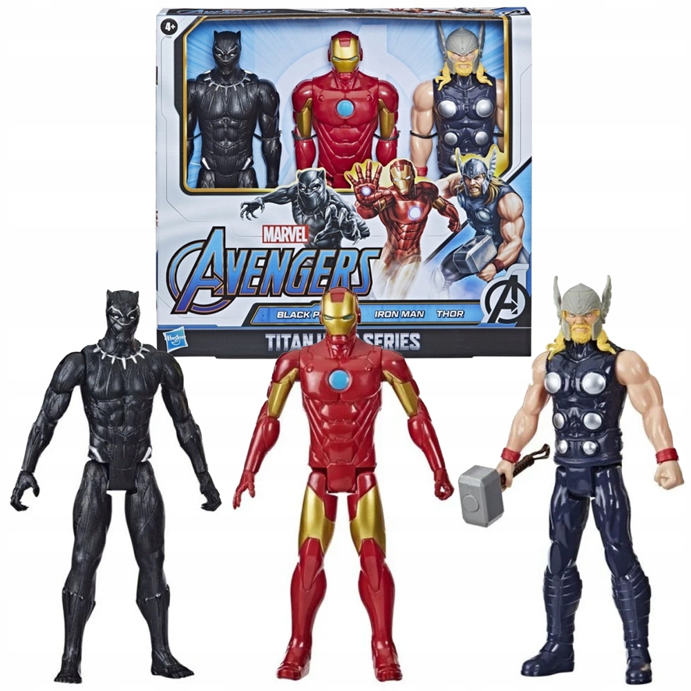 Marvel Figurka Černého Pantera Thor Iron Man Sada Figurek 3-BALENÍ Avengers