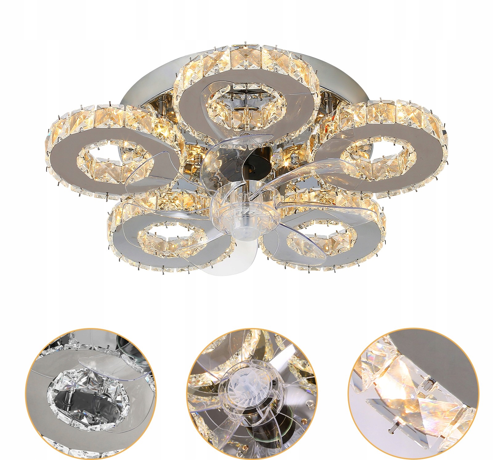 Led stropná lampa Galaxy 5 Ventilátor s funkciou stmievania|60W|TRI Farby