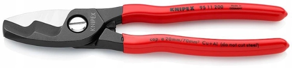 

Knipex 95 11 200 Nożyce kabli przewodów podwójne