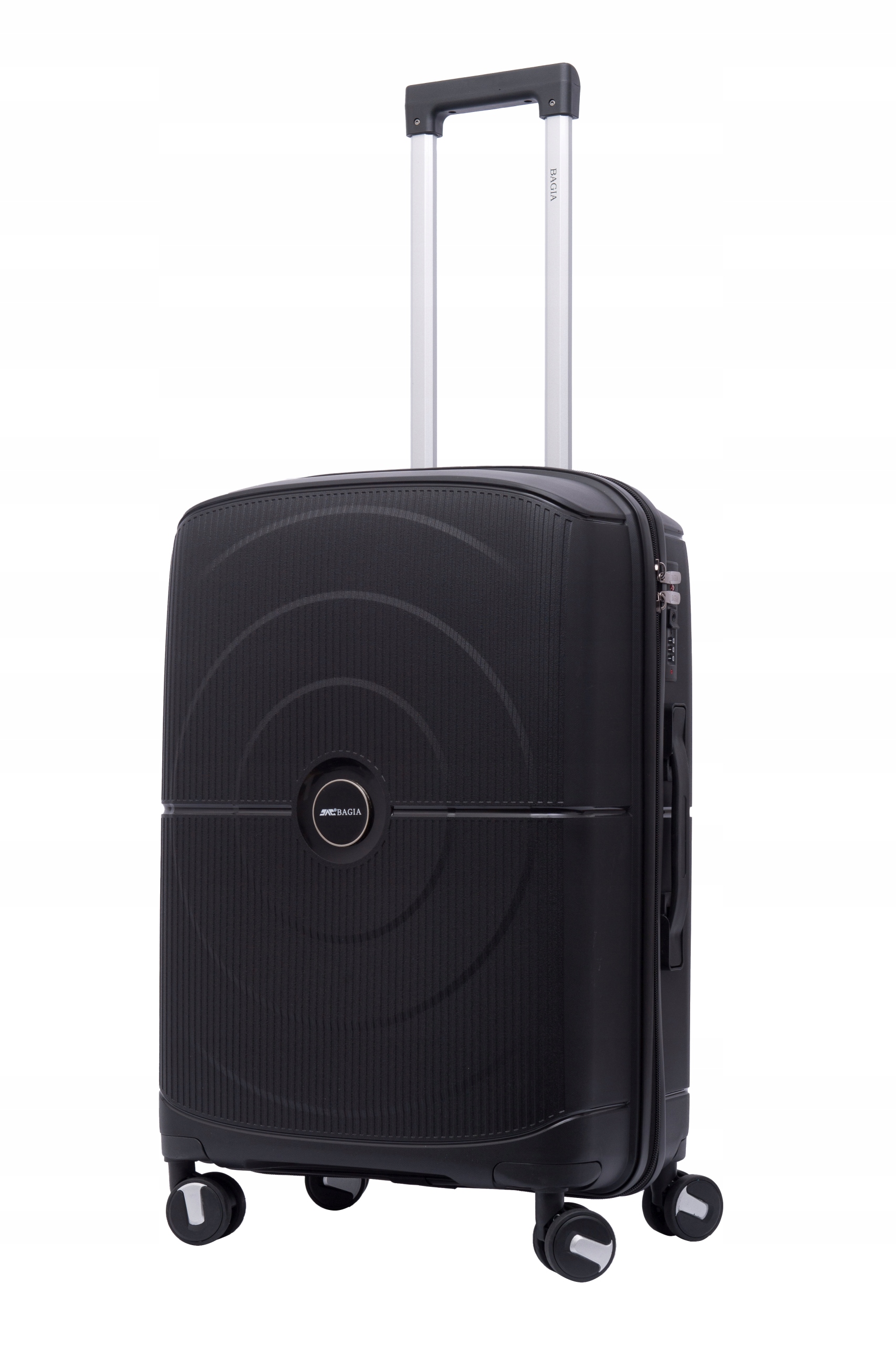 Walizka Średnia 60L Polipropylen Pp 4 Koła 360 Bagaż Podróżny Mocna Bagia